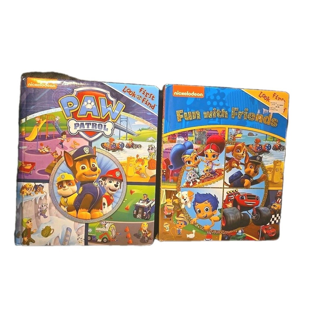 Nickelodeon Look &Find Books Paw Patrol & Shimmer & Shine Fun W Friends Hardcovr
